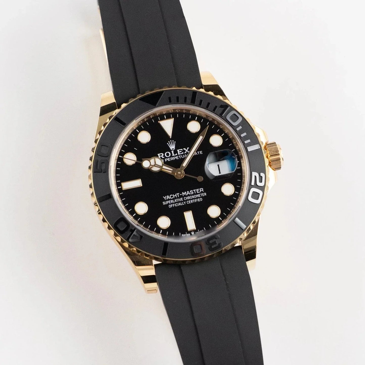 Rolex Rubber Yacht-Master Black Dial Men's Watch (Ref. 068)