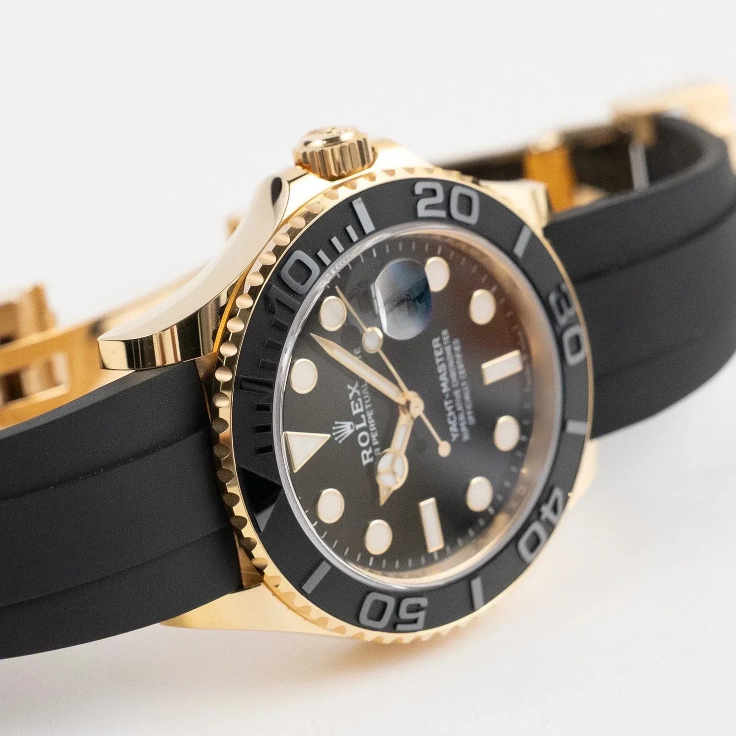 Rolex Rubber Yacht-Master Black Dial Men's Watch (Ref. 068)