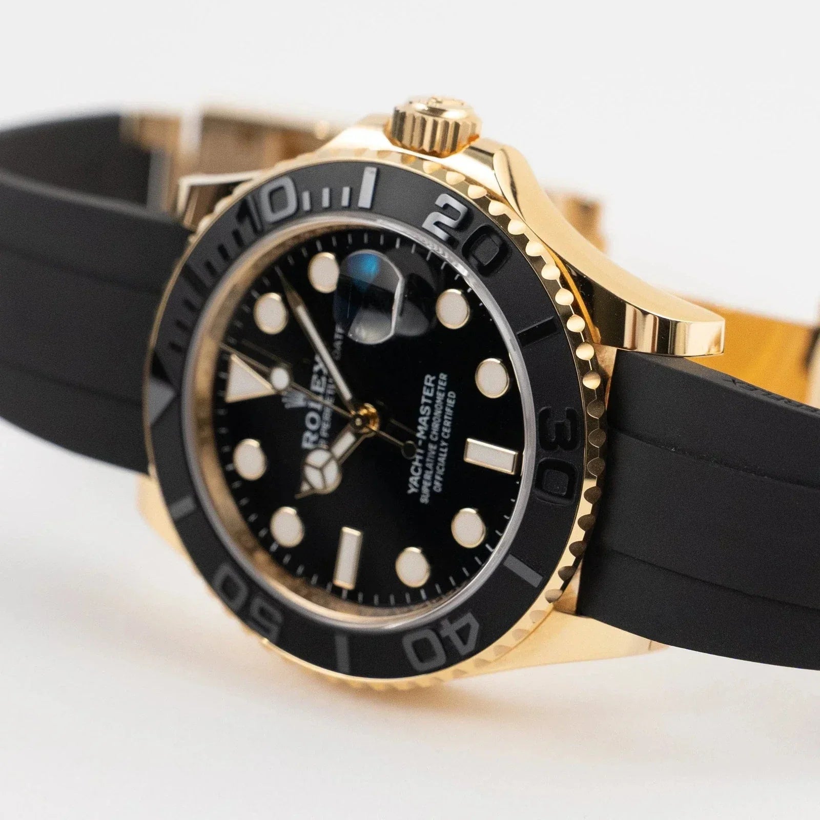 Rolex Rubber Yacht-Master Black Dial Men's Watch (Ref. 068)