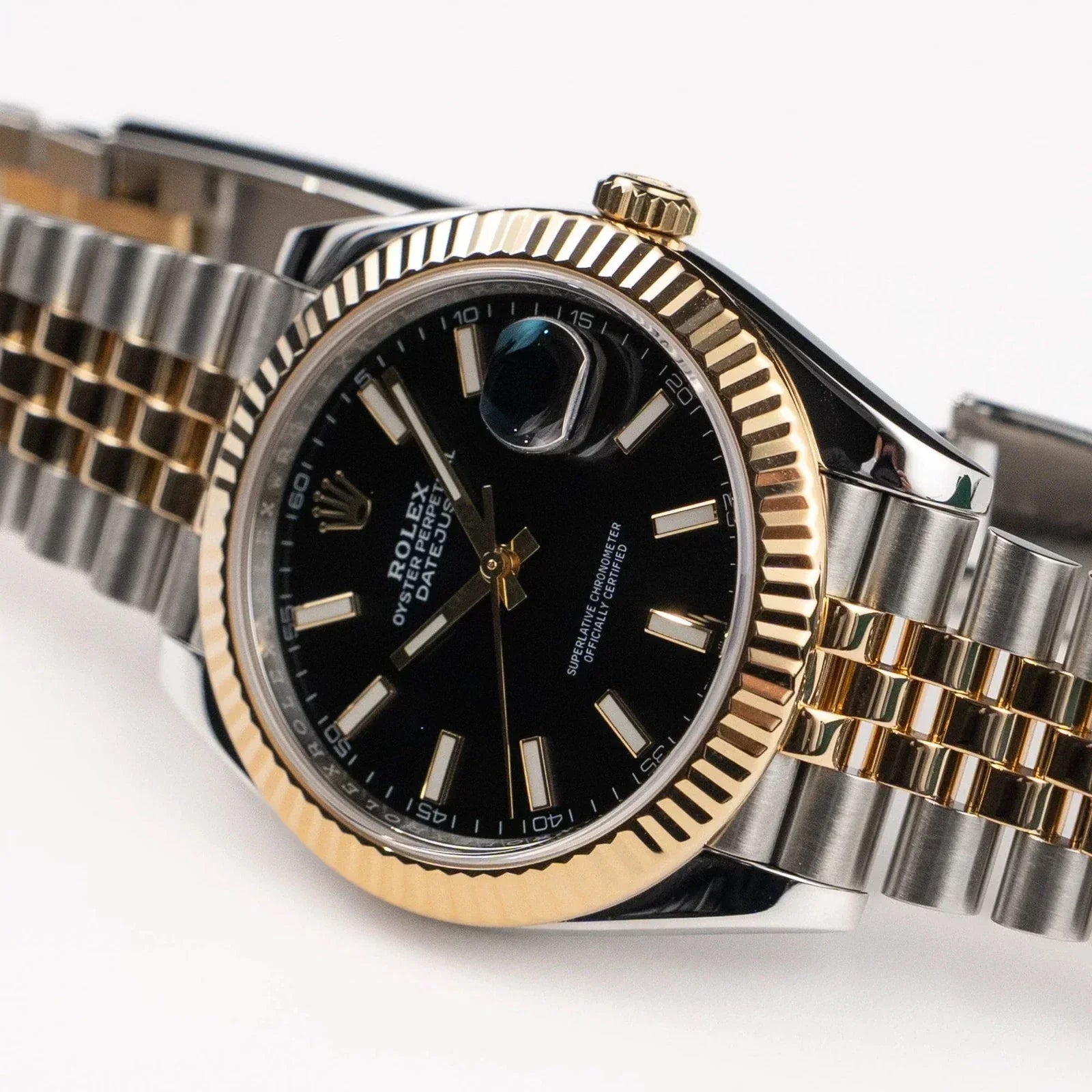 Rolex Datejust Black Dial 41 mm Metal Bracelet Men's Watch (Ref. 079)