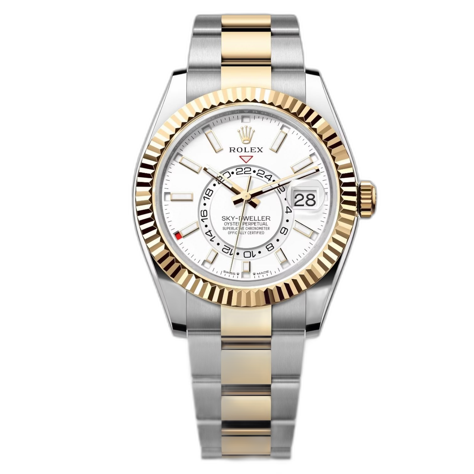 Rolex Sky-Dweller White Dial 43 mm Metal Bracelet Men's Watch (Ref. 049)