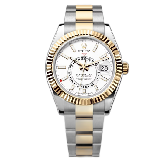 Rolex Sky-Dweller White Dial 43 mm Metal Bracelet Men's Watch (Ref. 049)