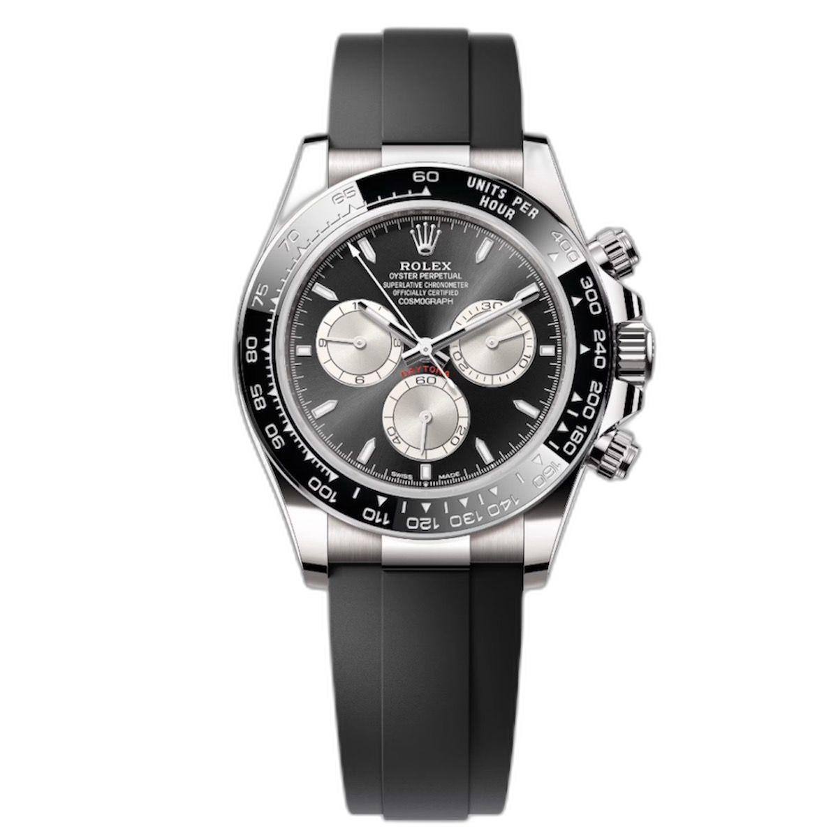 Rolex Daytona Rubber Black Dial Men's Watch