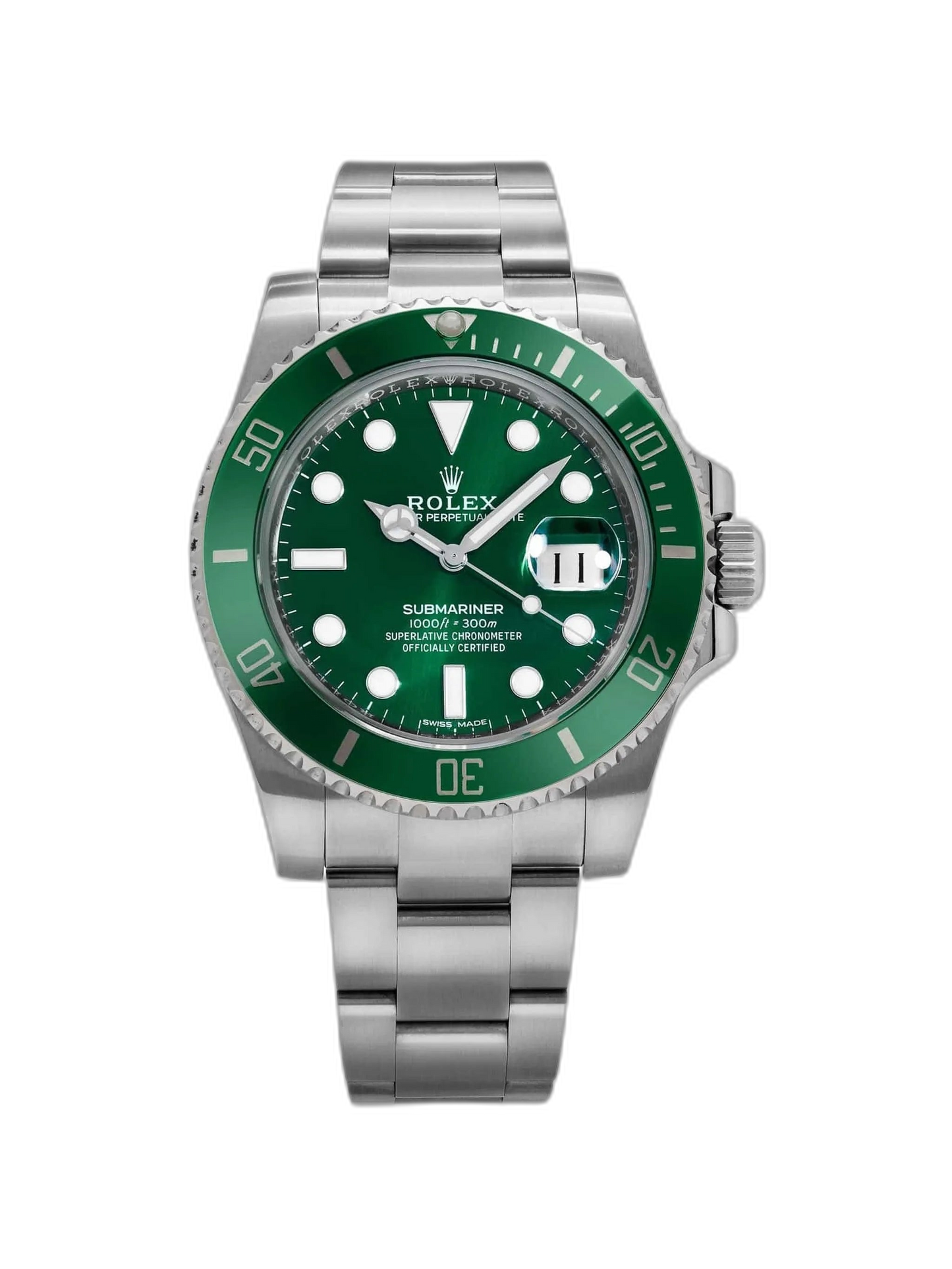 Rolex Submariner Green Dial 41 mm Metal Bracelet Men's Watch