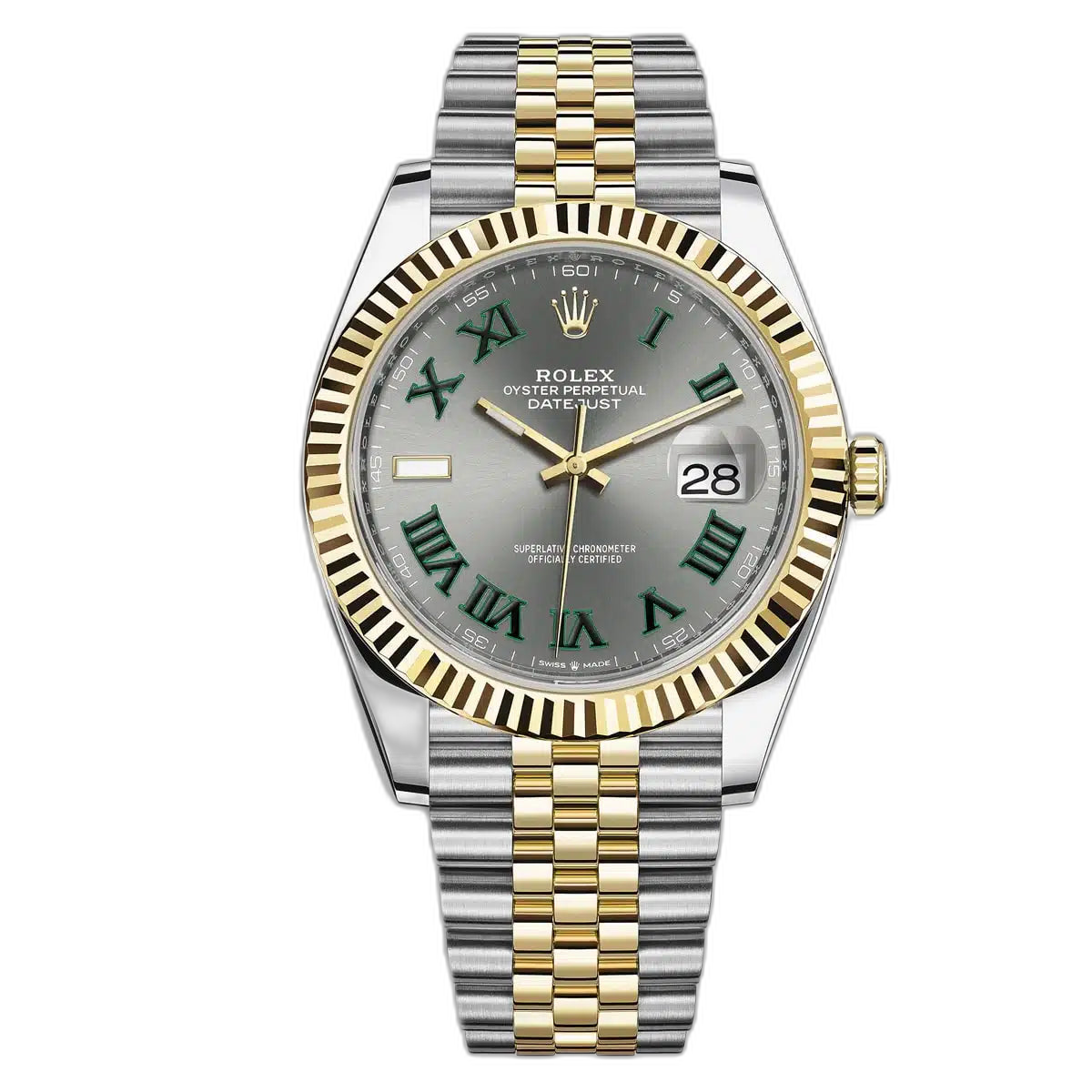 Rolex Datejust Gray Dial 41 mm Metal Bracelet Men's Watch (Ref. 006)