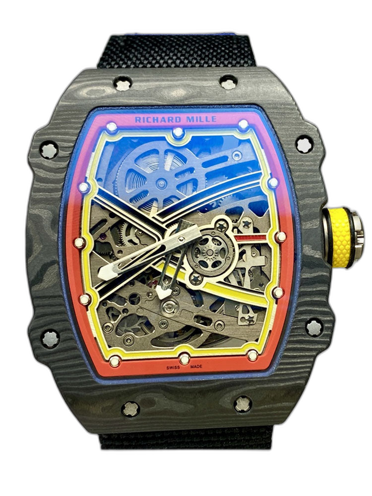Best Replica Richard Mille RM67-02 Super Clone 47mm Skeleton Dial Carbon Fiber Watch
