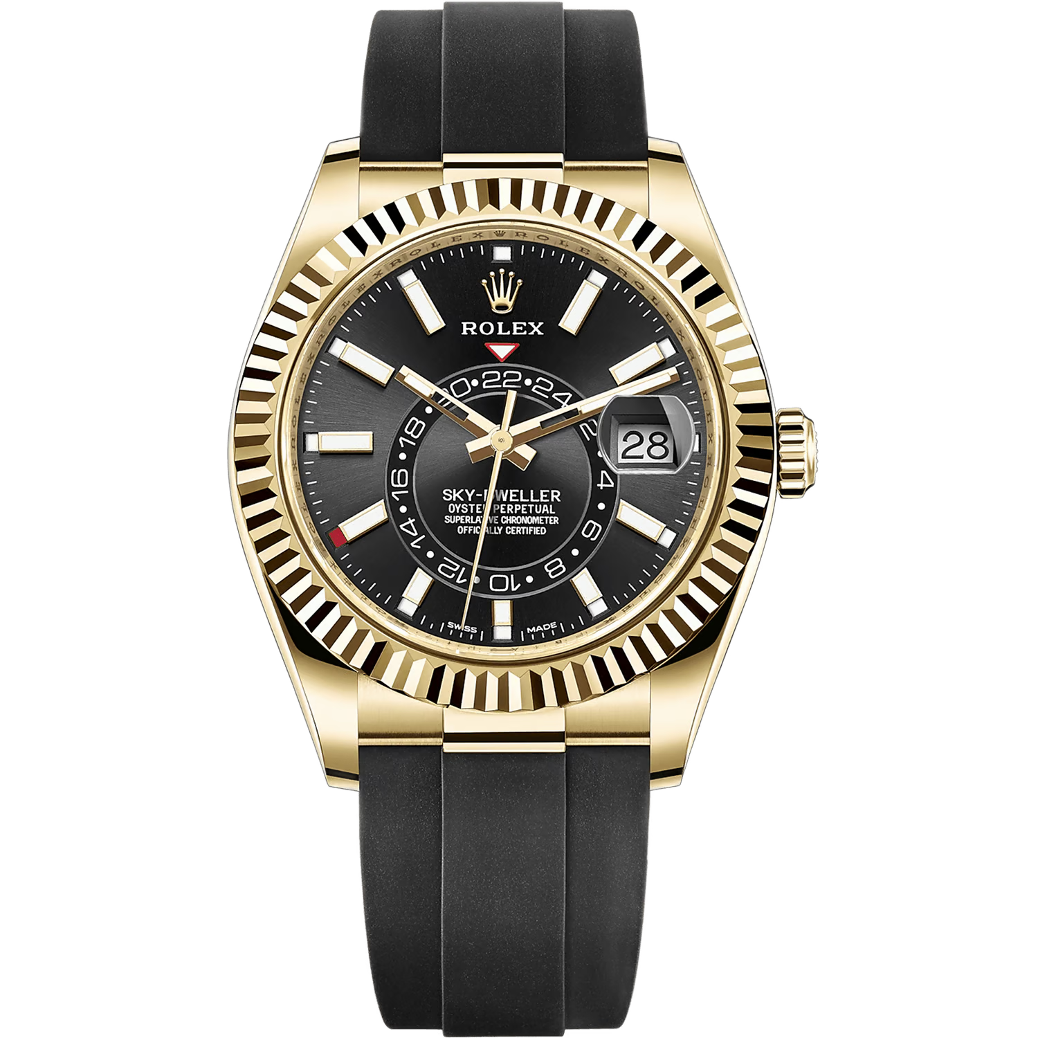 Rolex Sky-Dweller Rubber Black Dial 43 mm Men's Watch