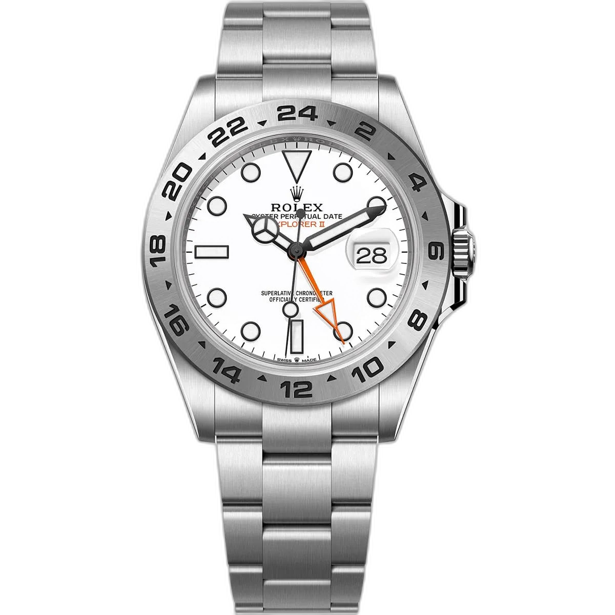 Rolex Explorer II White Dial Metal Bracelet Men's Watch