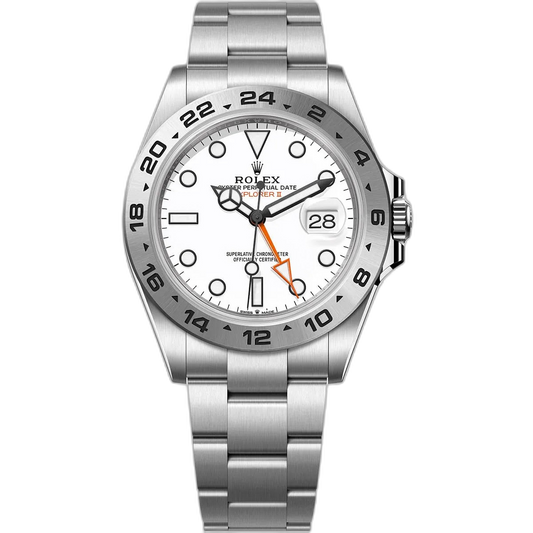 Rolex Explorer II White Dial Metal Bracelet Men's Watch