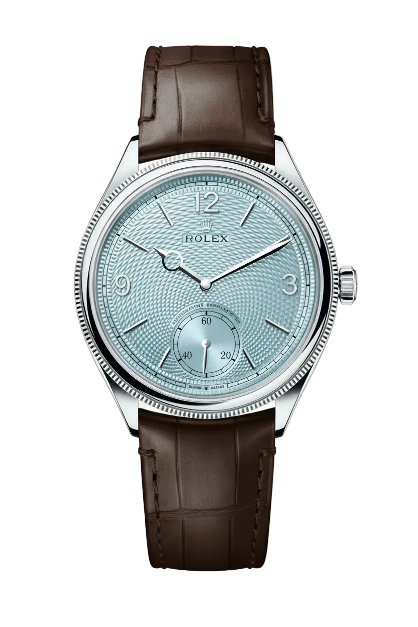 Rolex 1908 Perpetual Blue Dial Metal Bracelet Men's Watch