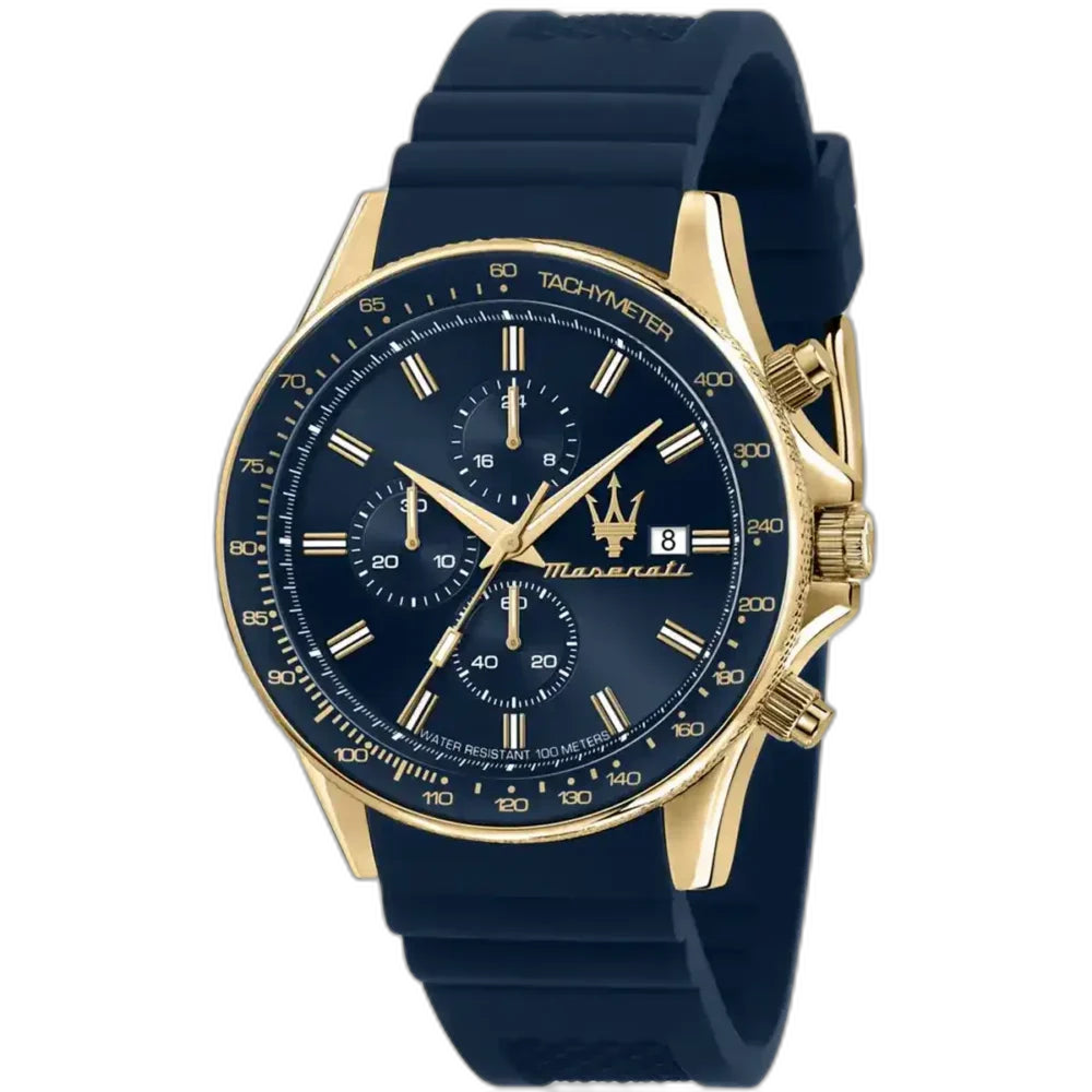 Maserati Blue Dial 44 mm Silicone Strap Men's Watch R8871640004