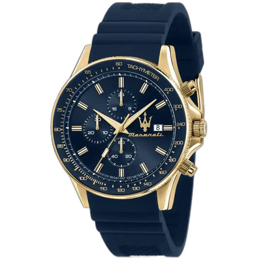 Maserati Blue Dial 44 mm Silicone Strap Men's Watch R8871640004