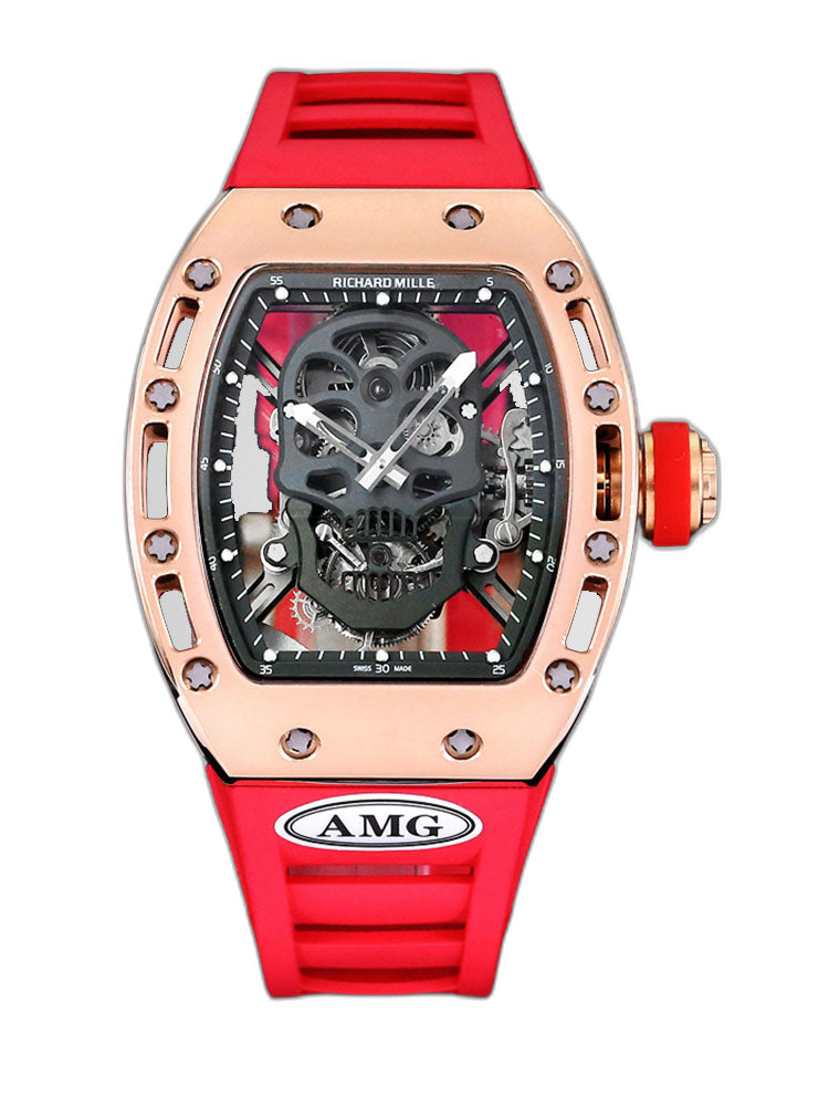RM052 Skeleton Tourbillon Watch Replica - Bold Black Skull Design