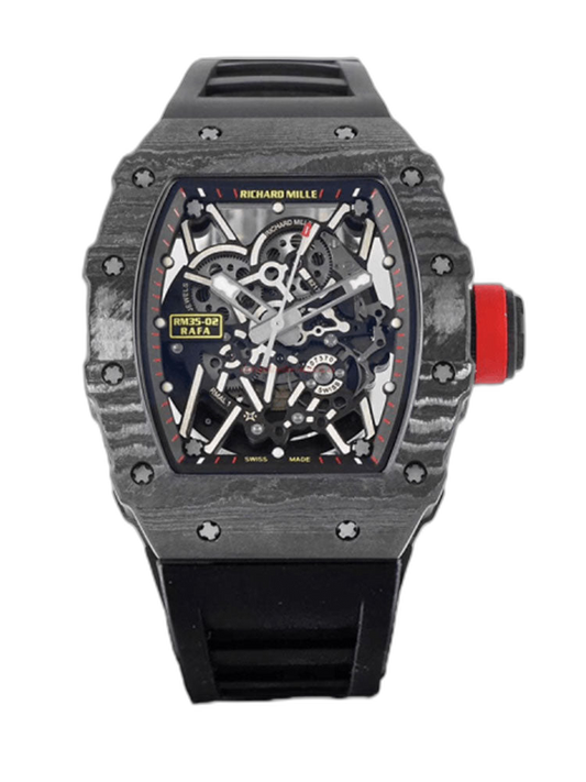 Best Richard Mille RM35-02 Carbon Fiber Skeleton Dial Swiss Replica Watch
