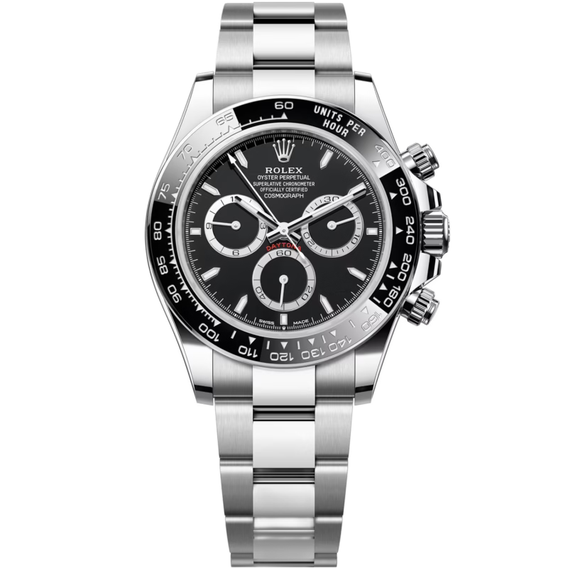 Rolex Daytona Black Dial Metal Bracelet Men's Watch