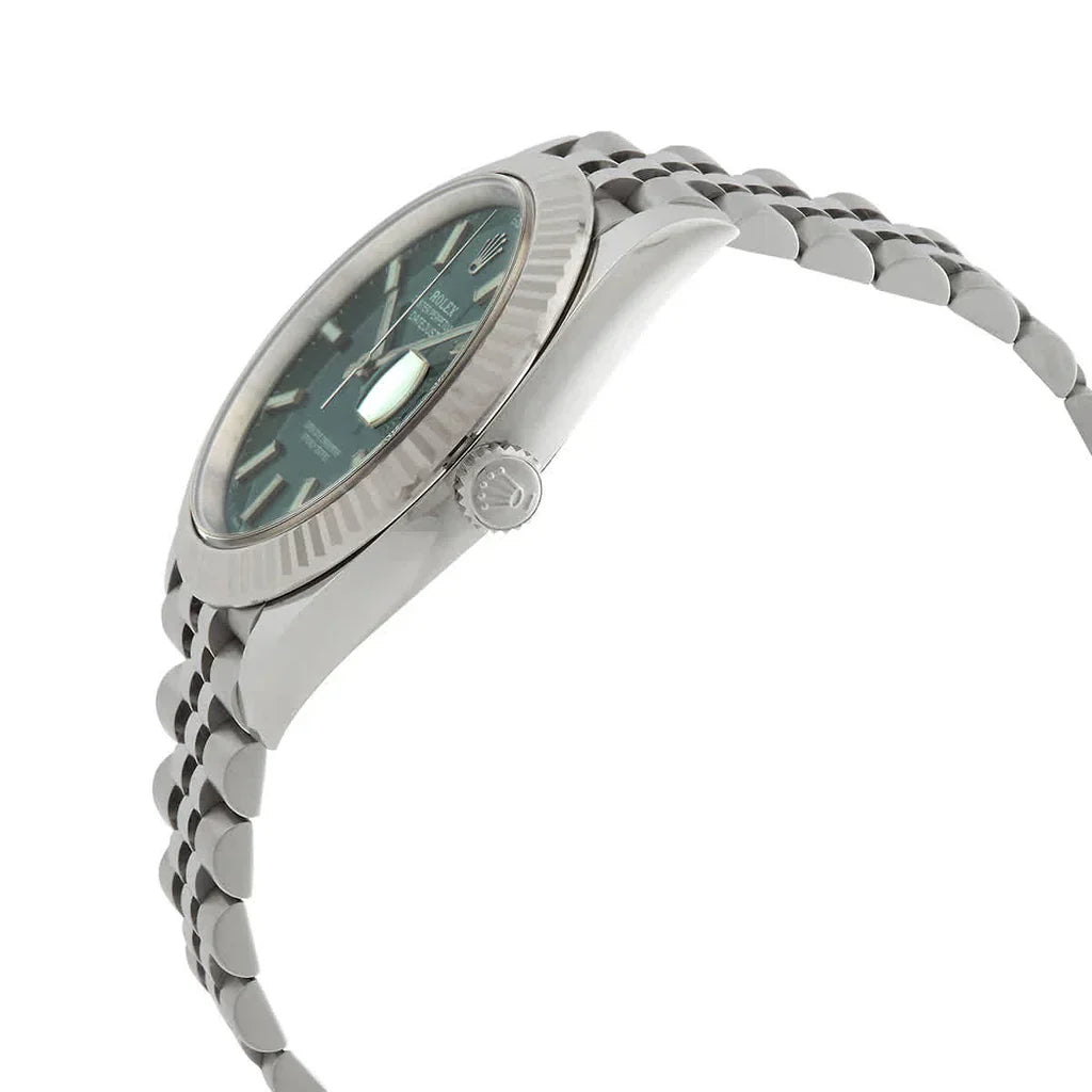 Rolex Datejust Green Dial 41 mm Metal Bracelet Men's Watch